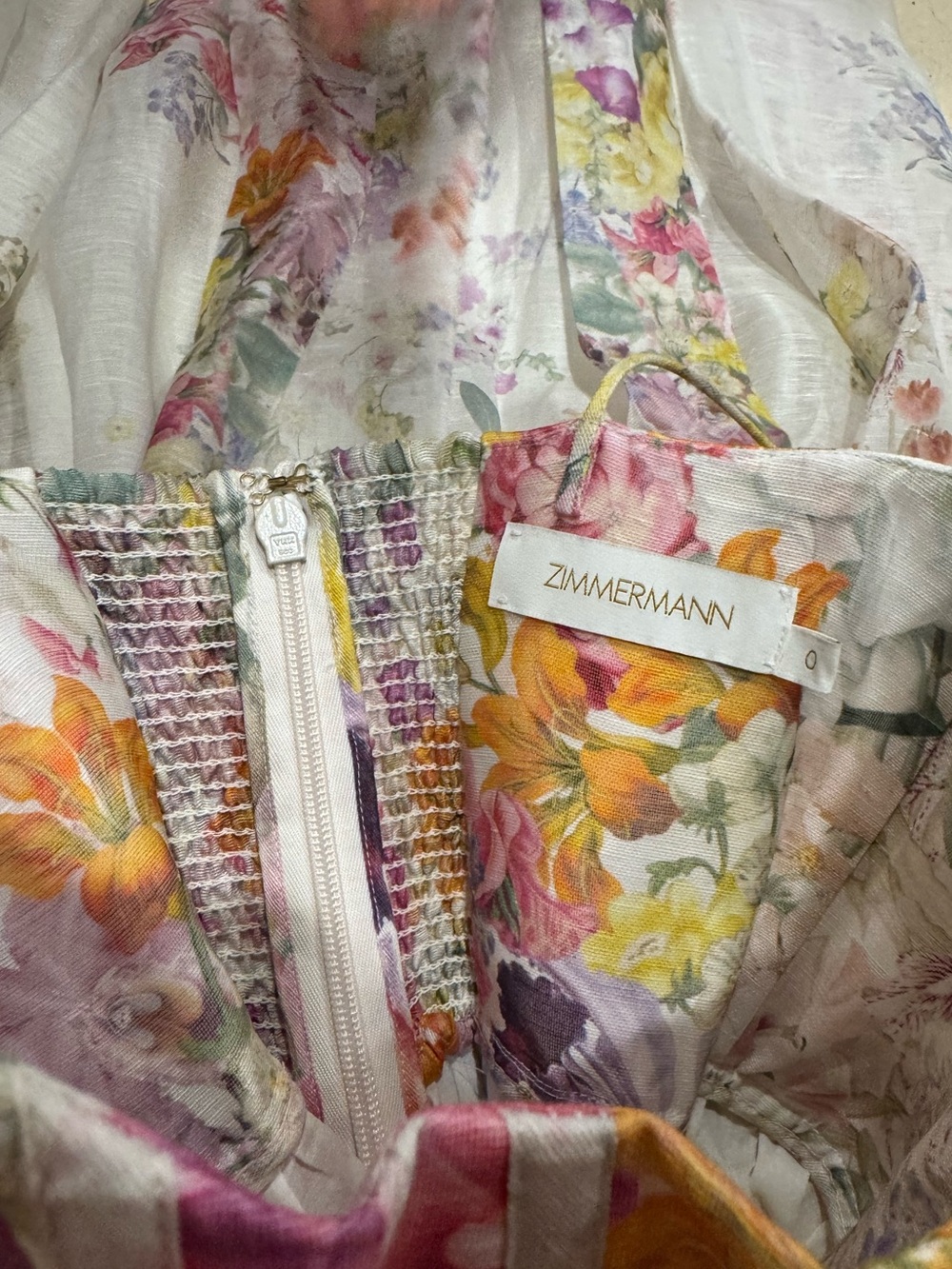 Zimmermann Pastel Floral Midi Dress - Picture 6 of 10
